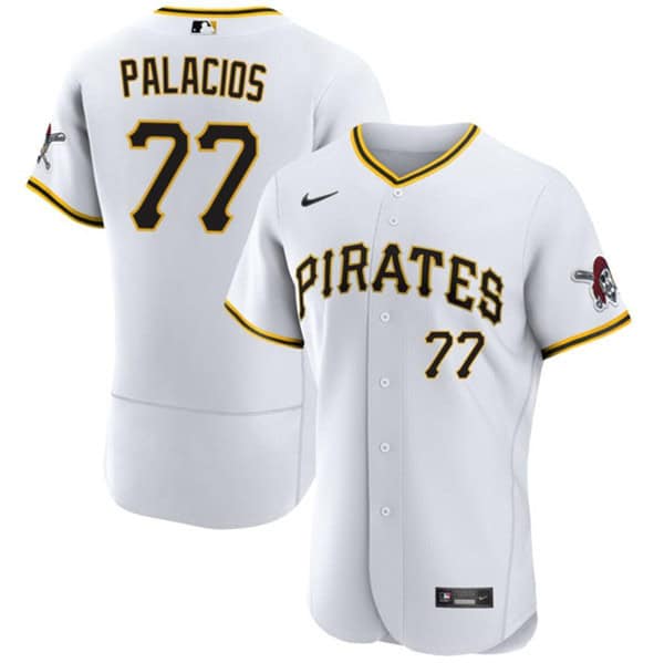 Pittsburgh Pirates #77 Joshua Palacios White Flex Base Stitched Jersey