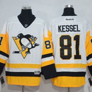 Penguins #81 Phil Kessel White New Away Stitched Jersey