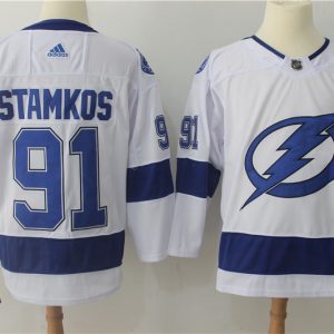 Tampa Bay Lightning #91 Steve Stamkos White Stitched Adidas Jersey