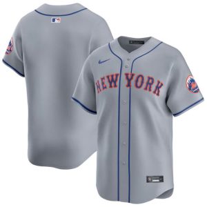 New York Mets Blank 2024 Gray Away Limited Stitched Jersey
