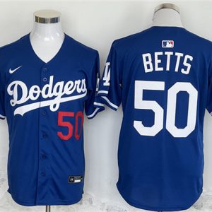 Los Angeles Dodgers #50 Mookie Betts Blue 2024 Limited Stitched Jersey