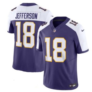 Minnesota Vikings #18 Justin Jefferson Purple 2023 F.U.S.E. Vapor Limited Stitched Jersey