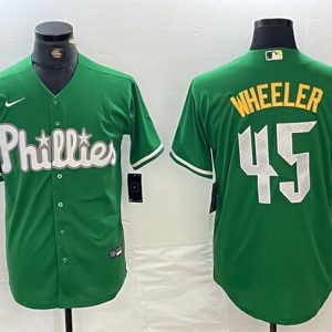 Philadelphia Phillies #45 Zack Wheeler Green 2024 City Connect Stitched Jersey