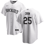 Colorado Rockies #25 C.J. Cron White Stitched Jersey