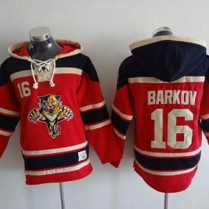 Panthers #16 Aleksander Barkov Red Sawyer Hooded Sweatshirt Stitched Jersey