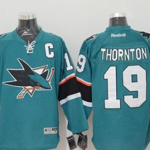Sharks #19 Joe Thornton Stitched Teal Jersey