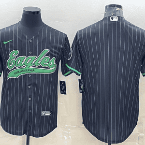 Philadelphia Eagles Blank Black With Patch Cool Base Stitched Baseball Jersey