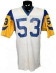 Los Angeles Rams 1980s #53 Jim Youngblood White With Full Name Stitched Jersey