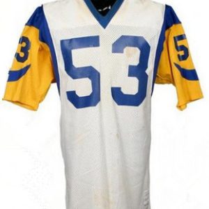 Los Angeles Rams 1980s #53 Jim Youngblood White With Full Name Stitched Jersey