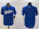 Los Angeles Dodgers Blank Royal 2024 World Series Champions With Fernando Memorial Patch Alternate Limited Stitched Jersey
