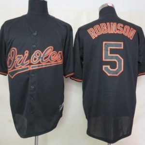 Orioles #5 Brooks Robinson Black Fashion Stitched Jersey