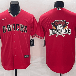Arizona Diamondbacks Red Team Big Logo Cool Base Stitched Jersey