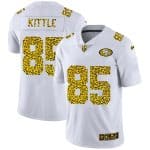 San Francisco 49ers #85 George Kittle 2020 White Leopard Print Fashion Limited Stitched Jersey