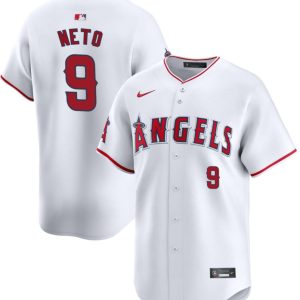 Los Angeles Angels #9 Zach Neto White 2024 Home Limited Stitched Jersey