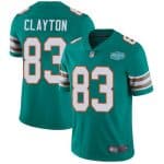 Miami Dolphins #83 Mark Clayton Aqua With 347 Shula Patch 2020 Vapor Untouchable Limited Stitched Jersey