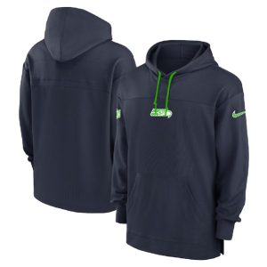Seattle Seahawks Navy Performance Pullover Hoodie