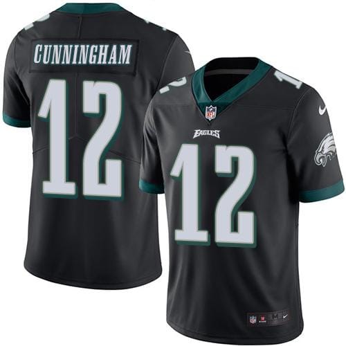 Eagles #12 Randall Cunningham Black Stitched Limited Rush Nike Jersey