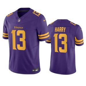 Minnesota Vikings #13 N'Keal Harry Purple 2023 F.U.S.E. Color Rush Limited Stitched Jersey