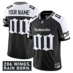 Seattle Seahawks Custom Black Alternate 2025 F.U.S.E. 'Gothic Rain City Shadows Edition' Vapor Limited Stitched Jersey