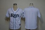 Rays Blank White Cool Base Stitched Jersey