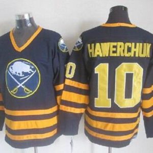 Sabres #10 Dale Hawerchuk Navy Blue CCM Throwback Stitched Jersey