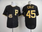 Pirates #45 Gerrit Cole Black Cool Base Stitched Jersey