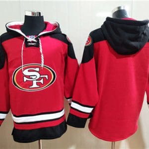San Francisco 49ers Blank Red All Stitched Sweatshirt Hoodie