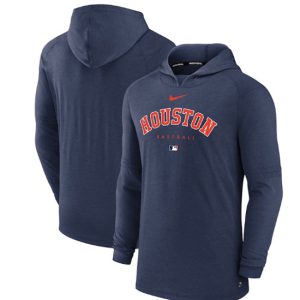 Houston Astros Navy Dri-FIT Early Work Pullover Hoodie