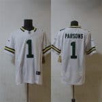 Green Bay Packers #1 Micah Parsons White Vapor 2025 F.U.S.E. Limited Stitched Jersey