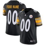 Custom Steelers Customized Black Vapor Untouchable Limited Stitched Jersey