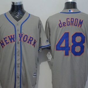 Mets #48 Jacob DeGrom Grey New Cool Base Stitched Jersey