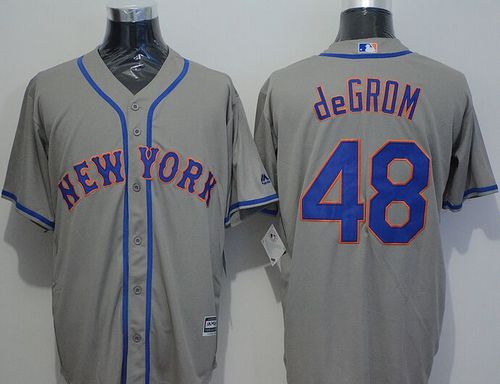 Mets #48 Jacob DeGrom Grey New Cool Base Stitched Jersey