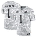 San Francisco 49ers #1 Deebo Samuel SR Arctic Camo 2024 F.U.S.E. Salute To Service Limited Stitched Jersey