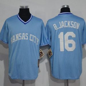 Royals #16 Bo Jackson Light Blue Cooperstown Stitched Jersey