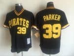 Pittsburgh Pirates #39 Dave Parker Mitchell and Ness Black Throwback Stitched Jersey
