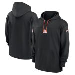 Cincinnati Bengals Black Performance Pullover Hoodie