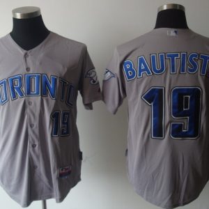 Blue Jays #19 Jose Bautista Grey Cool Base Stitched Jersey
