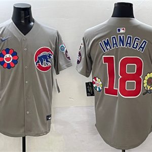 Chicago Cubs #18 Sh¨ta Imanaga Gray 2025 Tokyo Series Limited Stitched Jersey
