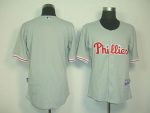 Phillies Blank Grey Cool Base Stitched Jersey