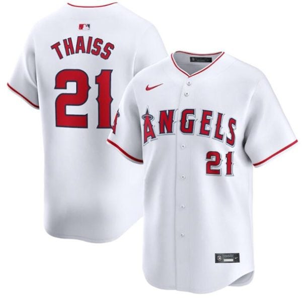 Los Angeles Angels #21 Matt Thaisse White Home Limited Stitched Jersey