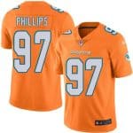 Dolphins #97 Jordan Phillips Orange Stitched Limited Rush Nike Jersey