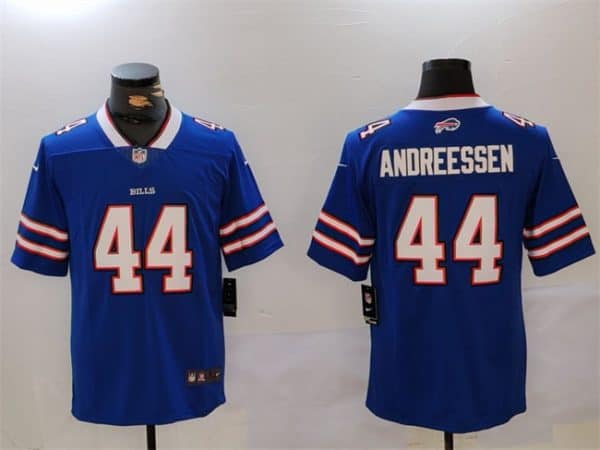 Buffalo Bills #44 Joe Andreessen Blue Vapor Untouchable Limited Stitched Jersey