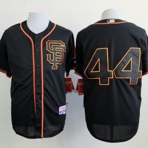 Giants #44 Willie McCovey Black Alternate Cool Base Stitched Jersey