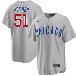 Chicago Cubs #51 Eric Hosmer Gray Cool Base Stitched Jersey