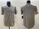 Chicago Cubs Gray Harry Caray 'Holy Cow' Patch Limited Stitched Jersey