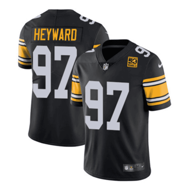 Pittsburgh Steelers #97 Cameron Heyward Black 2023 50th Anniversary Vapor Untouchable Limited Jersey