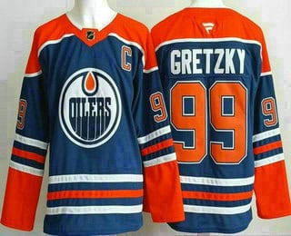 Edmonton Oilers #99 Wayne Gretzky Blue Authentic Jersey