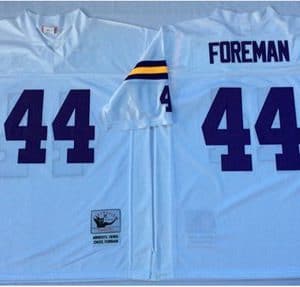 Mitchell And Ness Vikings #44 Chuck Foreman White Throwback Stitched Jersey