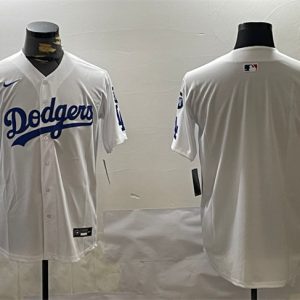 Los Angeles Dodgers Blank White 2024 World Series Champions With Fernando Memorial Patch Home Limited Stitched Jersey