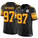 Pittsburgh Steelers #97 Cameron Heyward Black F.U.S.E. With Walter Payton Patch Color Rush Limited Stitched Jersey